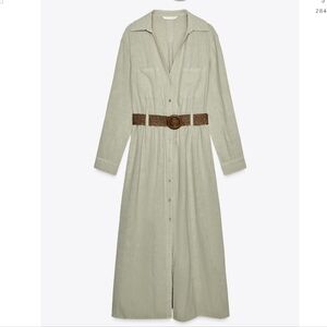 Zara Belted Midi Dress